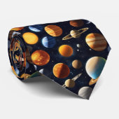 Cravate Planètes spatiales 2 (Roulé)