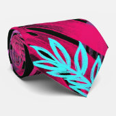 Cravate Plantes tropicaux en couleurs vives (Roulé)