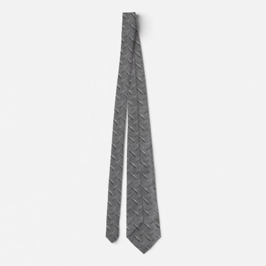 Cravate plaque en diamant gris acier (Dos)