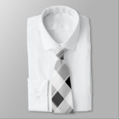 Cravate plaqué noir et blanc (Attaché)