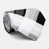 Cravate plaqué noir et blanc (Roulé)