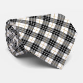 Cravate Plaque noire et blanche (Roulé)