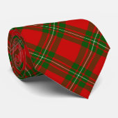 Cravate Plaque vert rouge de tartan MacGregor (Roulé)