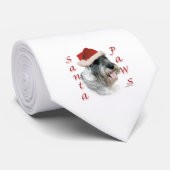 Cravate Plaques Père Noël Schnauzer Standard (Roulé)