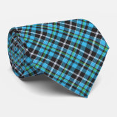 Cravate plat classique bleu Tartan (Roulé)