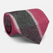 Cravate Plat noir rose (Roulé)
