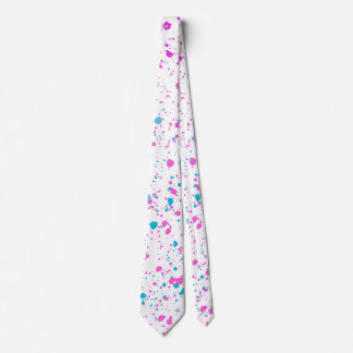 Cravate Plat rose et Turquoise