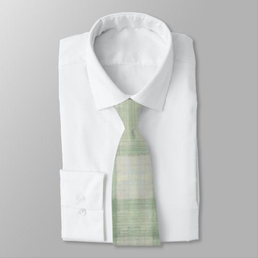 Cravate Plat vert sauge clair (Attaché)