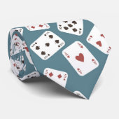 Cravate Plate-forme d'arrière - plan de bleu de cartes (Roulé)