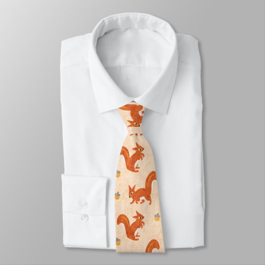 Cravate Playful Squabels and Acorns Nature Lover (Attaché)
