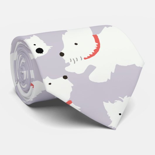 Cravate Playful Westie (Roulé)