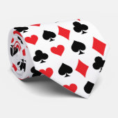 Cravate Playing Cards Pattern Poker Night Formal (Roulé)