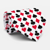 Cravate Playing cards symbols pattern (Roulé)
