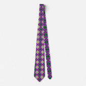 Cravate Pleine lune d'Halloween chauve violet Motif vert (Devant)