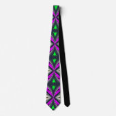 Cravate Pleine lune d'Halloween chauve violet Motif vert (Devant)