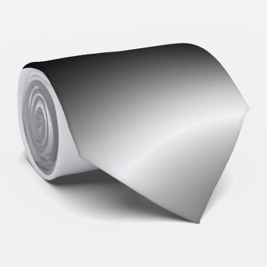 Cravate Pliages élégants de noir et blanc (Roulé)