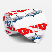 Cravate Plongée avec les requins (Roulé)