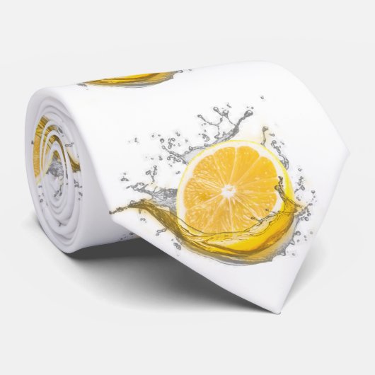 Cravate Plongée de citron dans l'eau. Actualisation (Roulé)