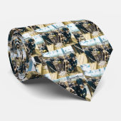 Cravate Plongeur vintage de masque de l'exposition 1891 (Roulé)