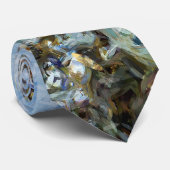 Cravate Plum arbre fleurs blanches au printemps (Roulé)