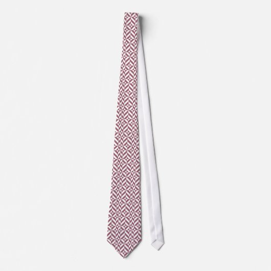 Cravate Plum Geometric Deco Cube Pattern (Devant)