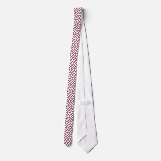 Cravate Plum Geometric Deco Cube Pattern (Dos)