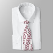 Cravate Plum Geometric Deco Cube Pattern (Attaché)