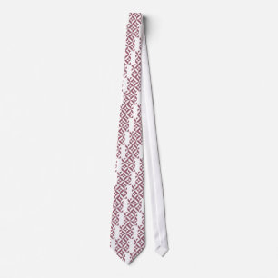 Cravate Plum Geometric Deco Cube Pattern