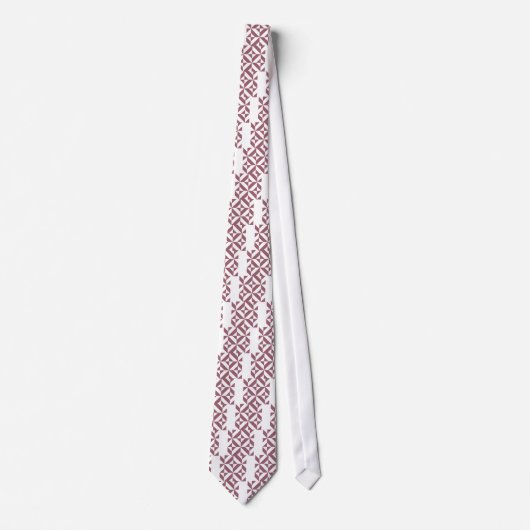 Cravate Plum Geometric Deco Cube Pattern (Devant)