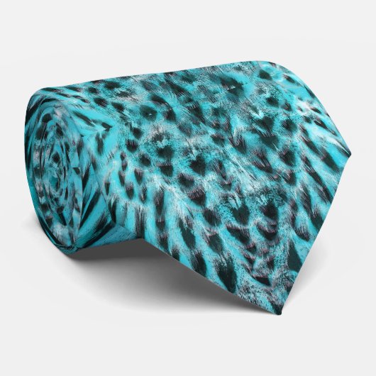 Cravate Plumage bleu - conception de plume cool (Roulé)