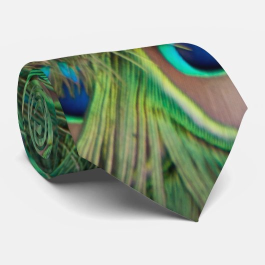 Cravate Plumage de paon (Roulé)