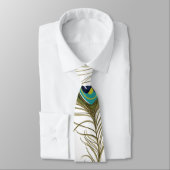 Cravate Plume de paon (Attaché)