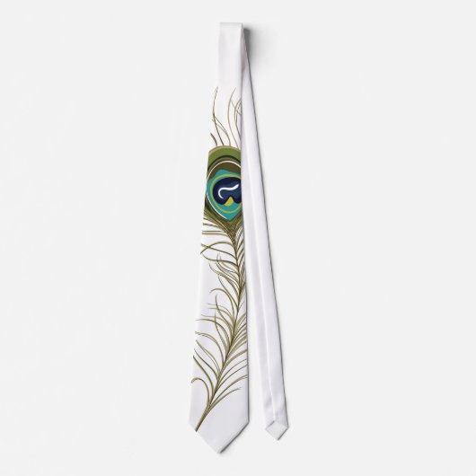 Cravate Plume de paon (Devant)