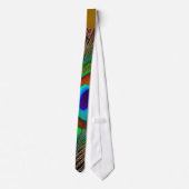 Cravate Plume de paon cuivré vibrant (Dos)