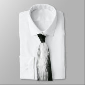 Cravate Plume noire et blanche (Attaché)