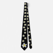 Cravate Plumeria Bloom Noir (Devant)