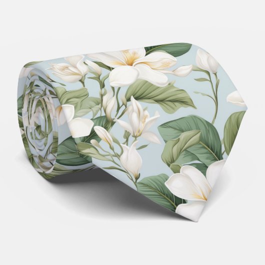 Cravate Plumeria Floral Tie (Roulé)