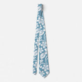 CRAVATE PLUMÉRIE DE L'ÎLE (BLEU D'ESCLAT) (Dos)