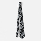 CRAVATE PLUMÉRIE DE L'ÎLE (NOIR/GRIS) (Dos)