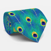 Cravate "Plumes de paon" (Roulé)