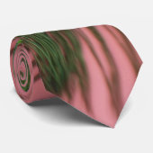 Cravate Plumes de paon simple avec rose (Roulé)