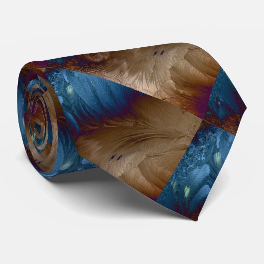 Cravate Plumes d'or (Roulé)