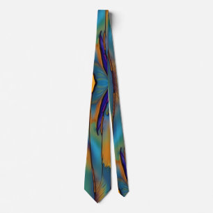 Cravate Plumes en verre tendu AI Art Abstrait