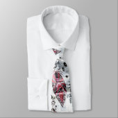 Cravate Plumes, ethniques, boho. (Attaché)