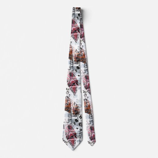 Cravate Plumes, ethniques, boho. (Devant)