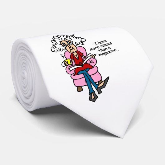 Cravate Plus de numéros qu'un Humour de magazine (Roulé)