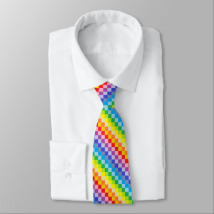 Cravate Plus large arc-en-ciel carré de spectre