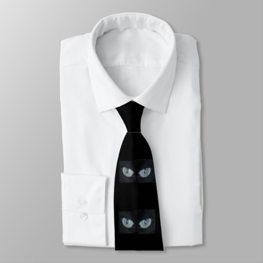 Cravate - Plusieurs yeux de chat vert (Attaché)