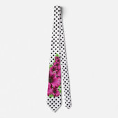 Cravate Plutôt Rose Fleurs Polka Dot (Devant)