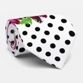 Cravate Plutôt Rose Fleurs Polka Dot (Roulé)